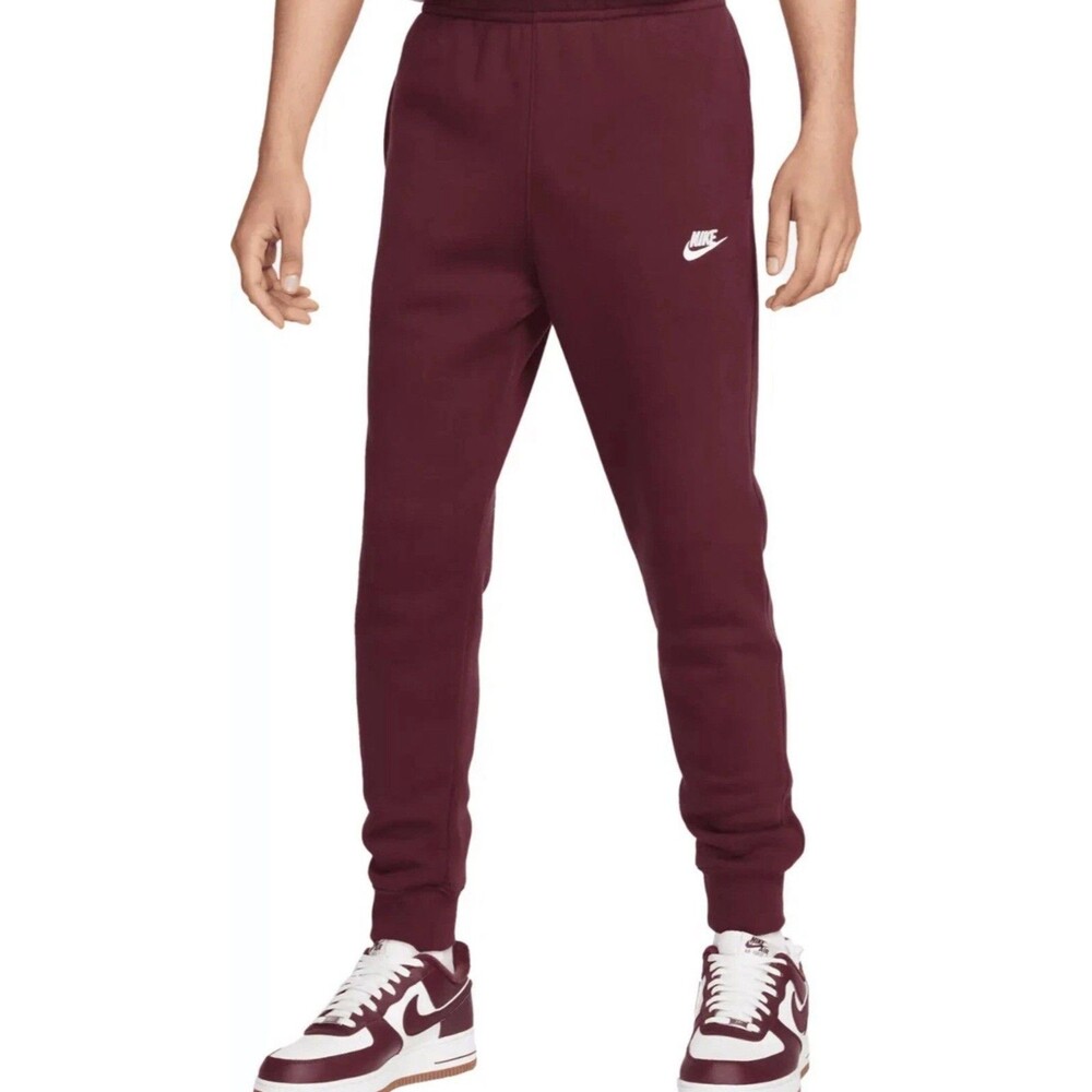NIKE Unisex Sportswear Club Fleece Jogger Sweatpants Burgundy Sz M